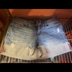 Mid thigh jean shorts